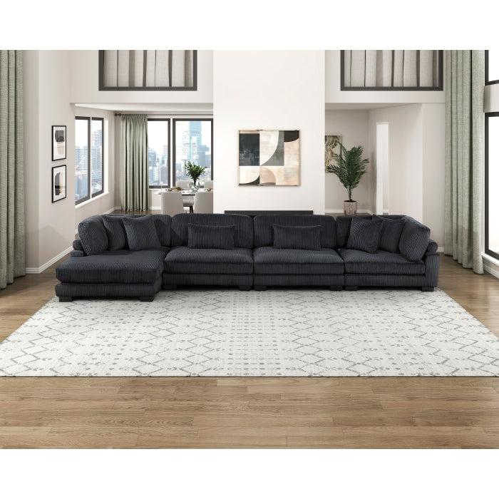 8555BK*CR2ACVC (4)4-Piece Modular Sectional with Reversible Chaise - 8555BK*CR2ACVC