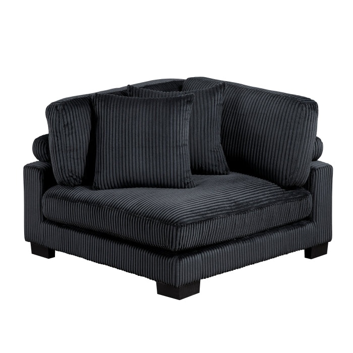 8555BK*CRACVCOT (4)4-Piece Modular Sectional with Reversible Chaise and Ottoman - 8555BK*CRACVCOT