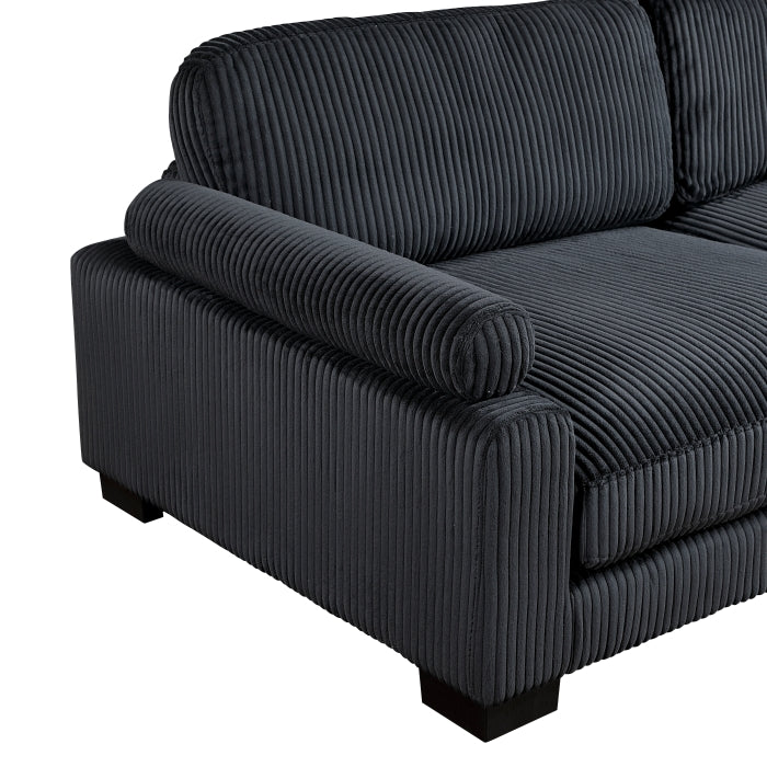 8555BK*CRACVCOT (4)4-Piece Modular Sectional with Reversible Chaise and Ottoman - 8555BK*CRACVCOT