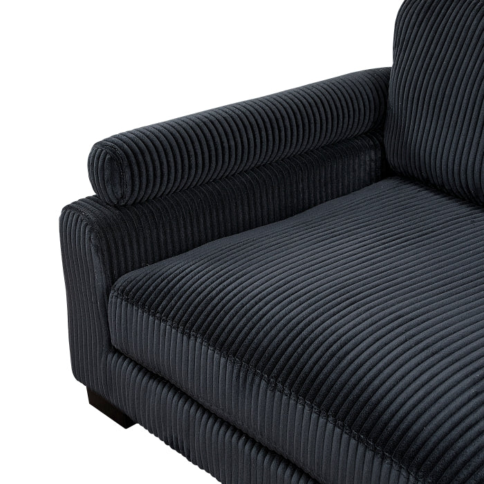 8555BK*CRACVCOT (4)4-Piece Modular Sectional with Reversible Chaise and Ottoman - 8555BK*CRACVCOT
