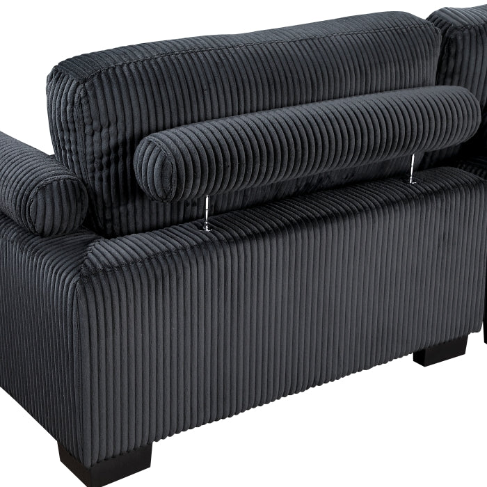 8555BK*CRACVCOT (4)4-Piece Modular Sectional with Reversible Chaise and Ottoman - 8555BK*CRACVCOT