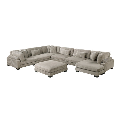 8555GB*2CR3ACVCOT (7)7-Piece Modular Sectional with Reversible Chaise and Ottoman - 8555GB*2CR3ACVCOT