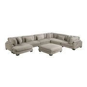 8555GB*2CR3ACVCOT (7)7-Piece Modular Sectional with Reversible Chaise and Ottoman - 8555GB*2CR3ACVCOT
