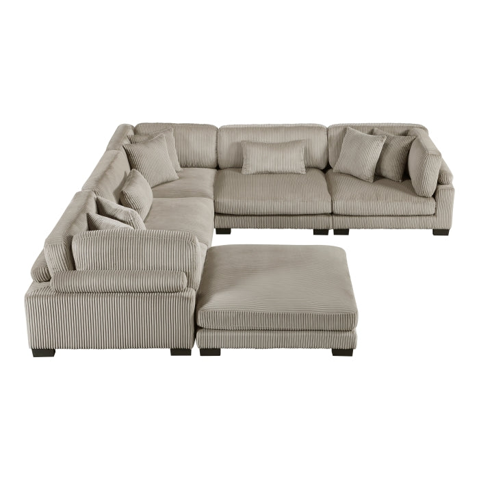 8555GB*3CR2ACOT (6)6-Piece Modular Sectional with Ottoman - 8555GB*3CR2ACOT