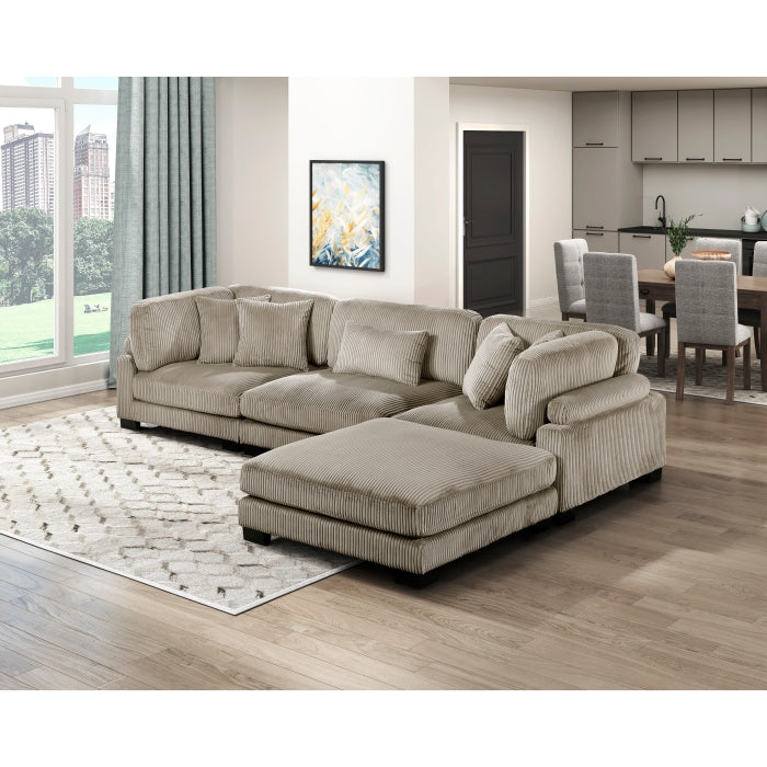 8555GB*4OT (4)4-Piece Modular Sectional with Ottoman - 8555GB*4OT