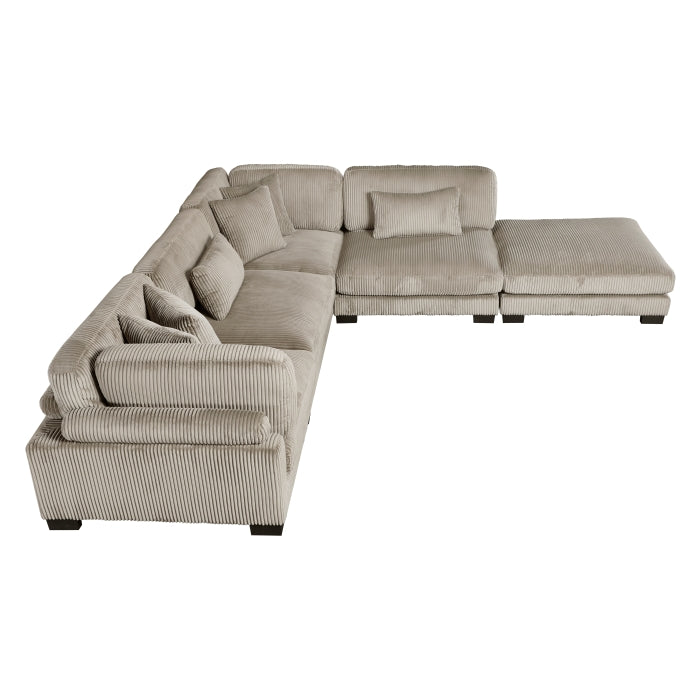 8555GB*5OT (5)5-Piece Modular Sectional with Ottoman - 8555GB*5OT