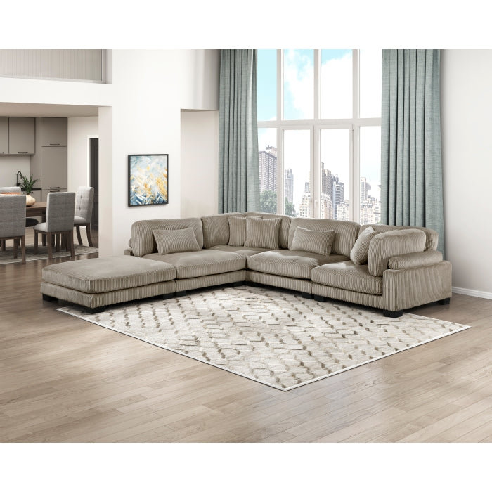 8555GB*5OT (5)5-Piece Modular Sectional with Ottoman - 8555GB*5OT