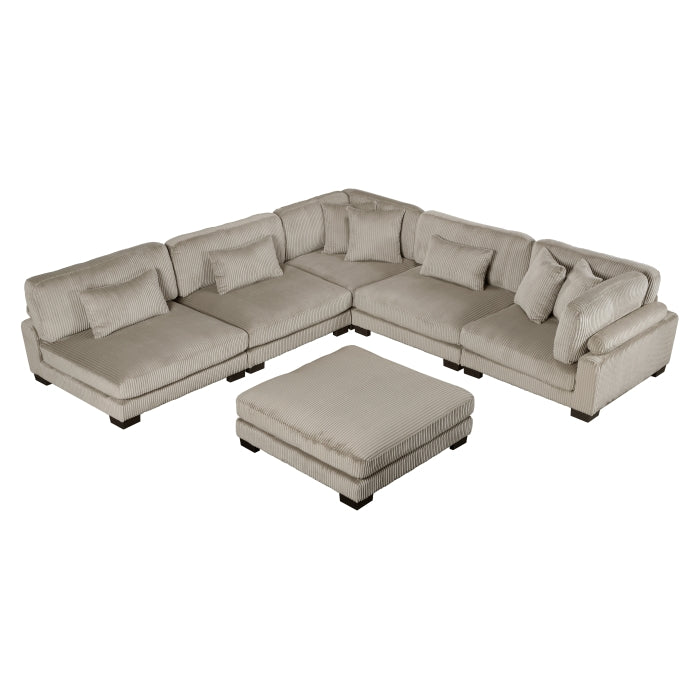 8555GB*6OT (6)6-Piece Modular Sectional with Ottoman - 8555GB*6OT