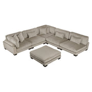 8555GB*6OT (6)6-Piece Modular Sectional with Ottoman - 8555GB*6OT