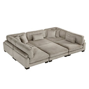 8555GB*6OT (6)6-Piece Modular Sectional with Ottoman - 8555GB*6OT