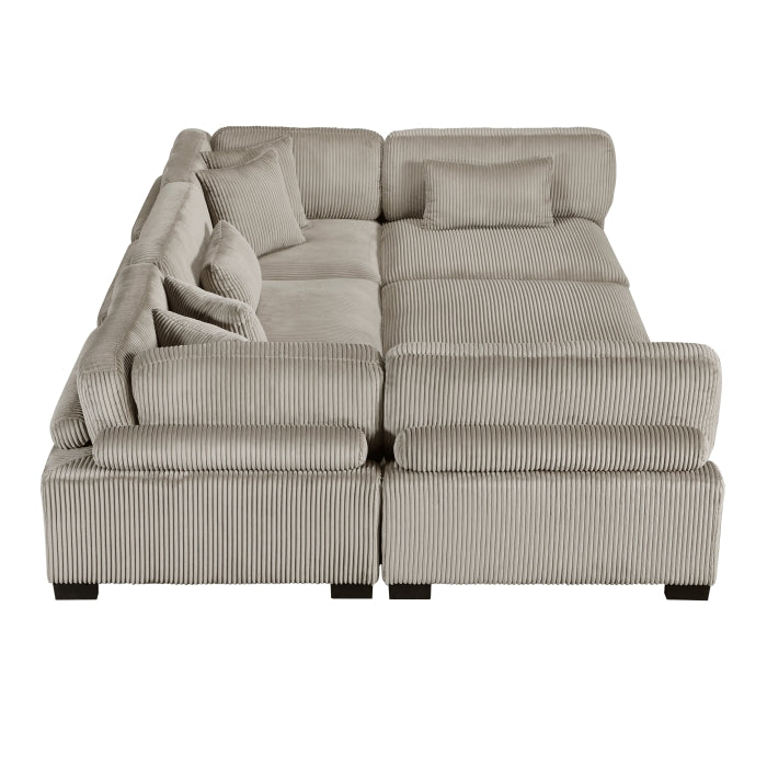 8555GB*6OT (6)6-Piece Modular Sectional with Ottoman - 8555GB*6OT