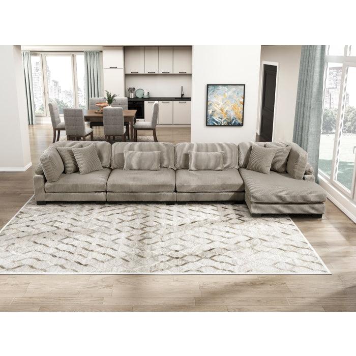 8555GB*CR2ACVC (4)4-Piece Modular Sectional with Reversible Chaise - 8555GB*CR2ACVC