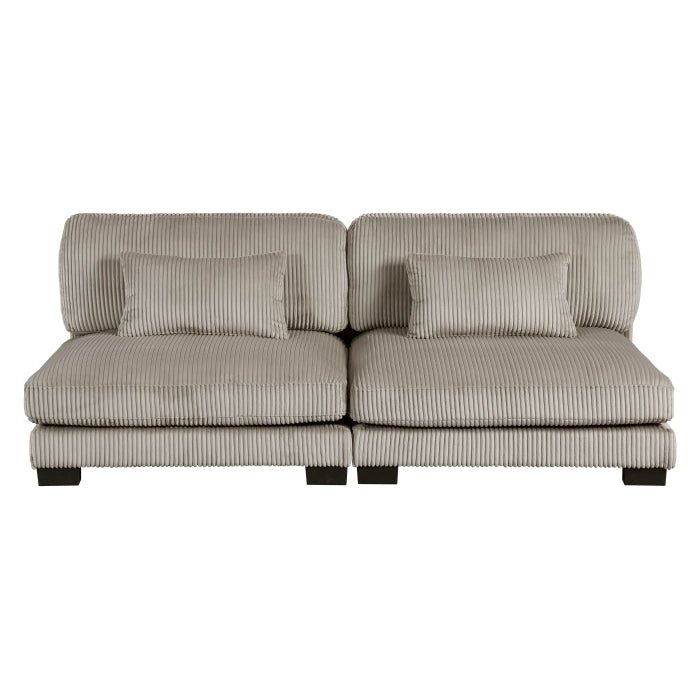 8555GB*CR2ACVCOT (5)5-Piece Modular Sectional with Reversible Chaise and Ottoman - 8555GB*CR2ACVCOT