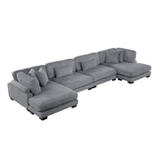 8555GY*2AC2VC (4)4-Piece Modular Sectional with Reversible Chaise - 8555GY*2AC2VC