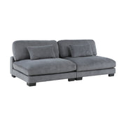 8555GY*2CR2AC2OT (6)6-Piece Modular Sectional with Ottomans - 8555GY*2CR2AC2OT