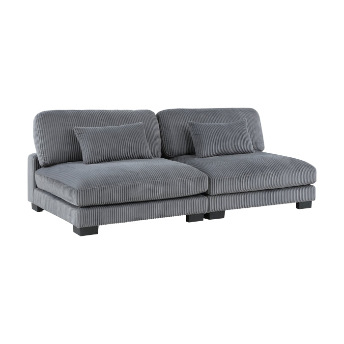 8555GY*2CR2AC2OT (6)6-Piece Modular Sectional with Ottomans - 8555GY*2CR2AC2OT