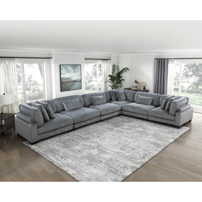 8555GY*3CR3AC (6)6-Piece Modular Sectional - 8555GY*3CR3AC