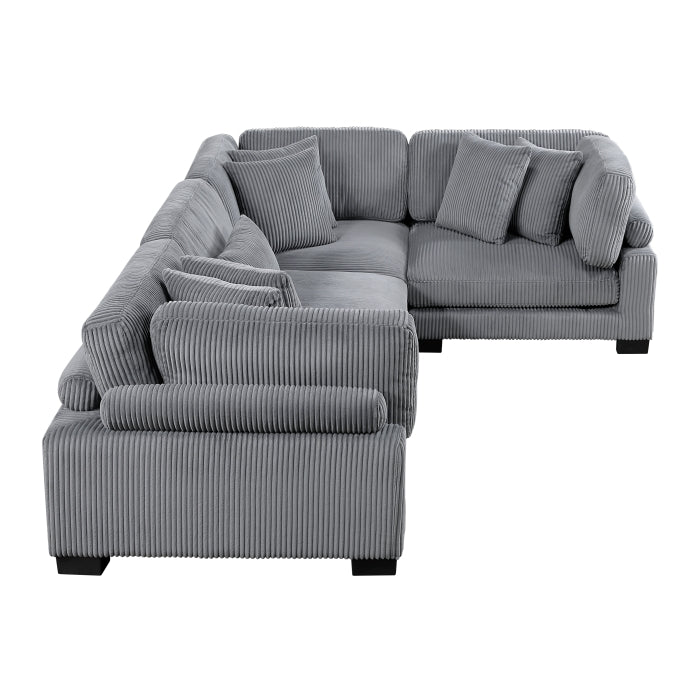 8555GY*3CRAC (4)4-Piece Modular Sectional - 8555GY*3CRAC
