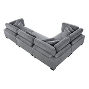 8555GY*3CRAC (4)4-Piece Modular Sectional - 8555GY*3CRAC