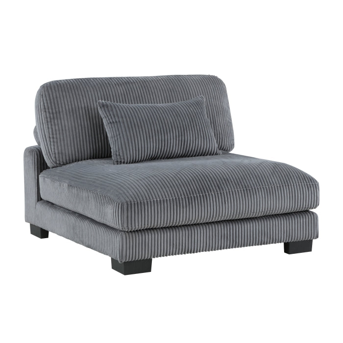8555GY*3CRACOT (5)5-Piece Modular Sectional with Ottoman - 8555GY*3CRACOT