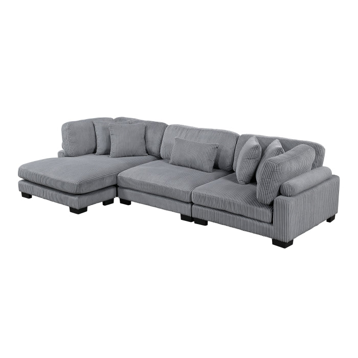 8555GY*CRACVC (3)3-Piece Modular Sectional with Reversible Chaise - 8555GY*CRACVC