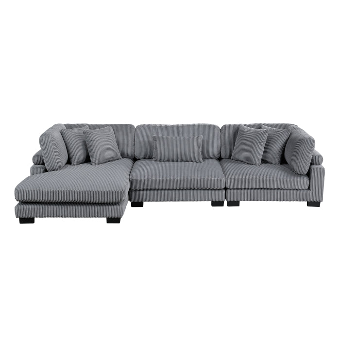 8555GY*CRACVC (3)3-Piece Modular Sectional with Reversible Chaise - 8555GY*CRACVC