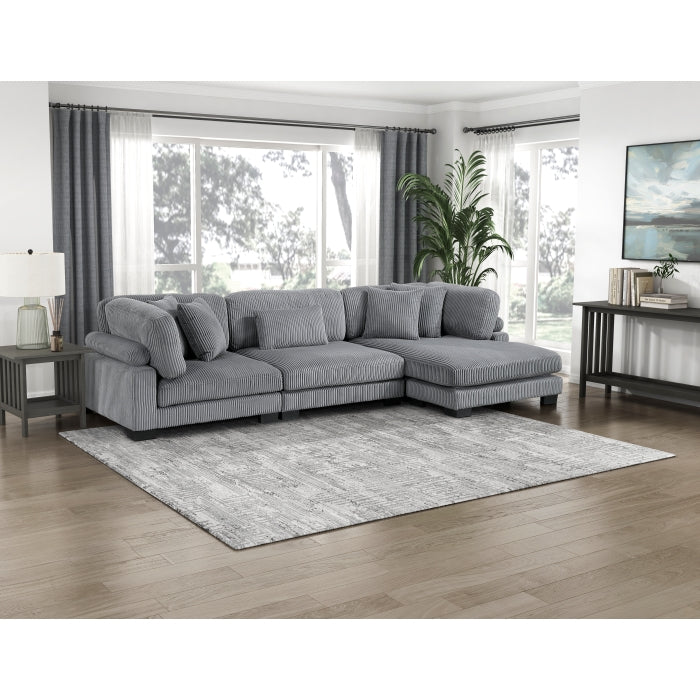 8555GY*CRACVC (3)3-Piece Modular Sectional with Reversible Chaise - 8555GY*CRACVC
