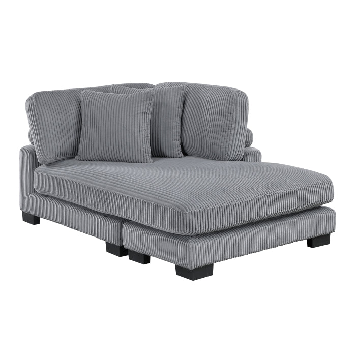 8555GY*CRACVCOT (4)4-Piece Modular Sectional with Reversible Chaise and Ottoman - 8555GY*CRACVCOT