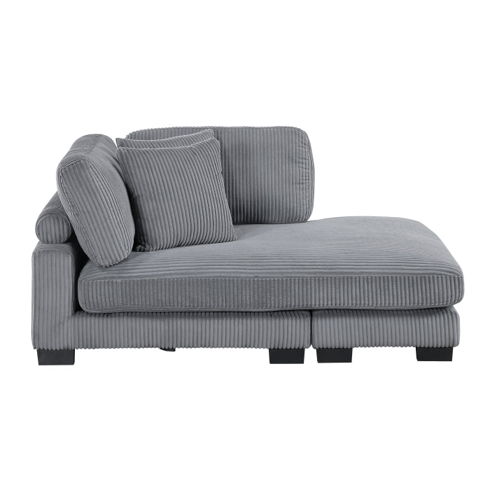 8555GY*CRACVCOT (4)4-Piece Modular Sectional with Reversible Chaise and Ottoman - 8555GY*CRACVCOT