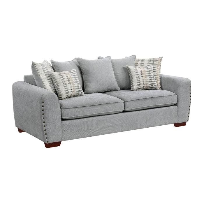 8579GY*2 2pc Set: Sofa, Love - 8579GY*2