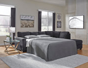 Altari Slate RAF Full Sleeper Sectional - Luna Furniture