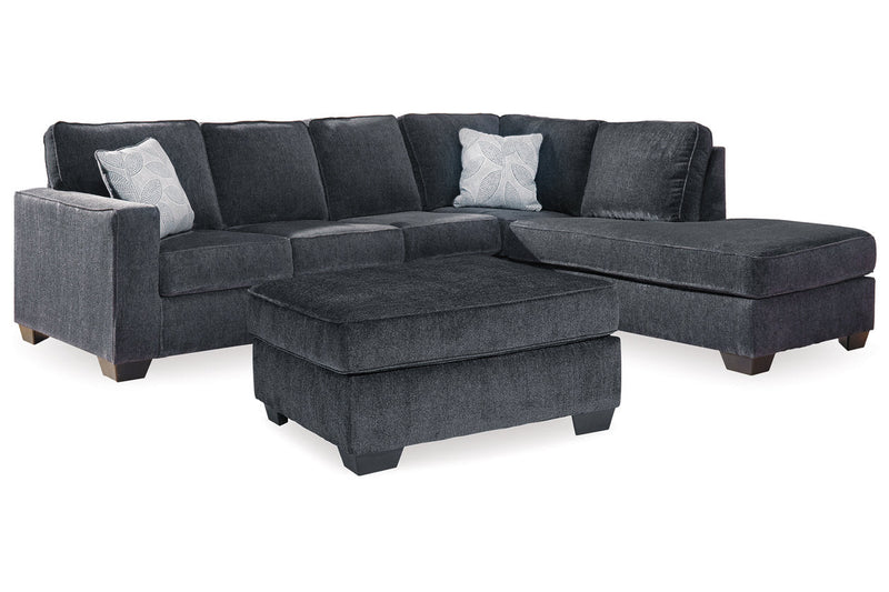 Altari Slate 2-Piece Sectional and Ottoman -  Ashley - Luna Furniture