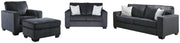 Altari Sofa, Loveseat, Chair and Ottoman in Slate from Ashley - Luna Furniture