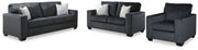 Altari Slate Sofa, Loveseat and Chair from Ashley - Luna Furniture