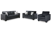 Altari Slate Sofa, Loveseat and Chair from Ashley - Luna Furniture