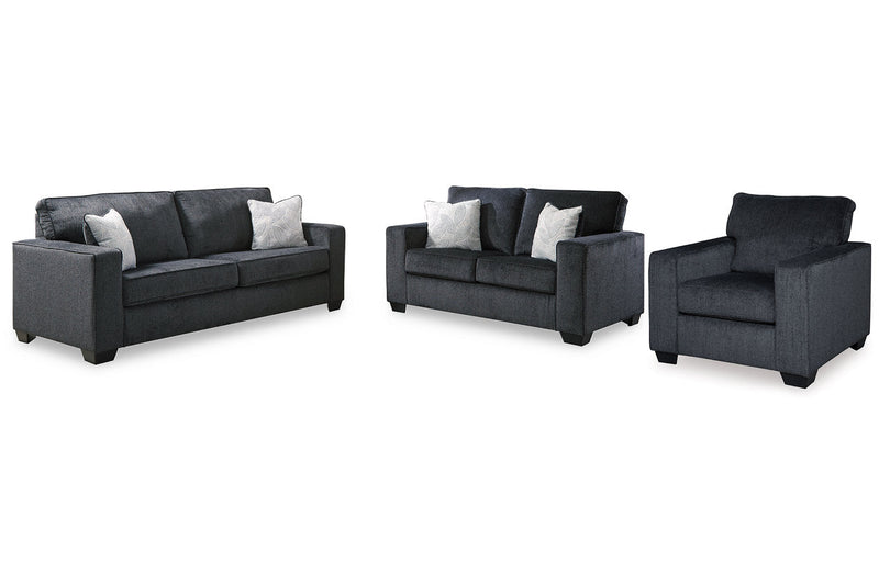 Altari Slate Sofa, Loveseat and Chair from Ashley - Luna Furniture