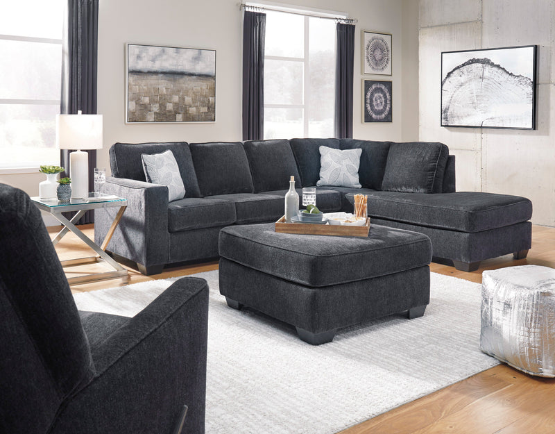 Altari Slate RAF Full Sleeper Sectional - Luna Furniture