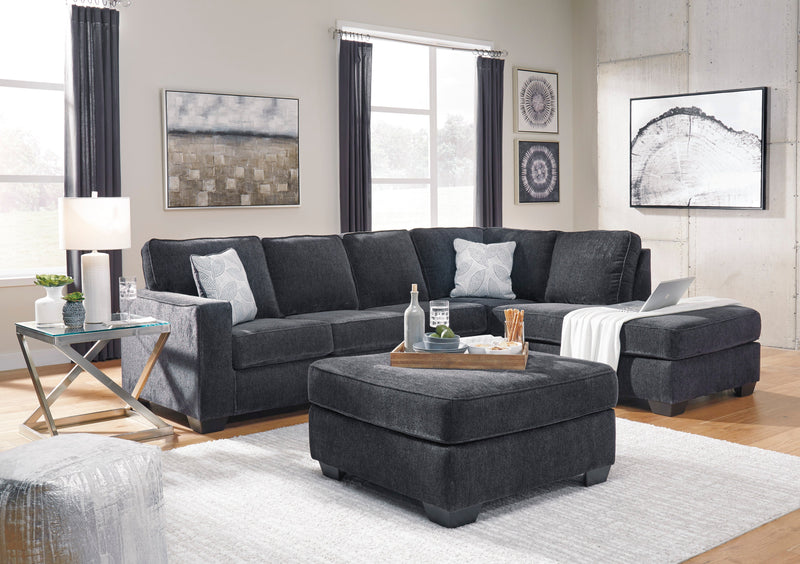 Altari Slate RAF Full Sleeper Sectional - Luna Furniture