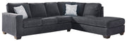 Altari Slate RAF Full Sleeper Sectional - Luna Furniture