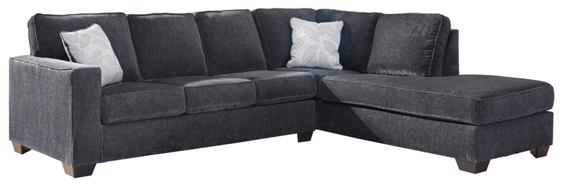 Altari Slate RAF Full Sleeper Sectional - Luna Furniture
