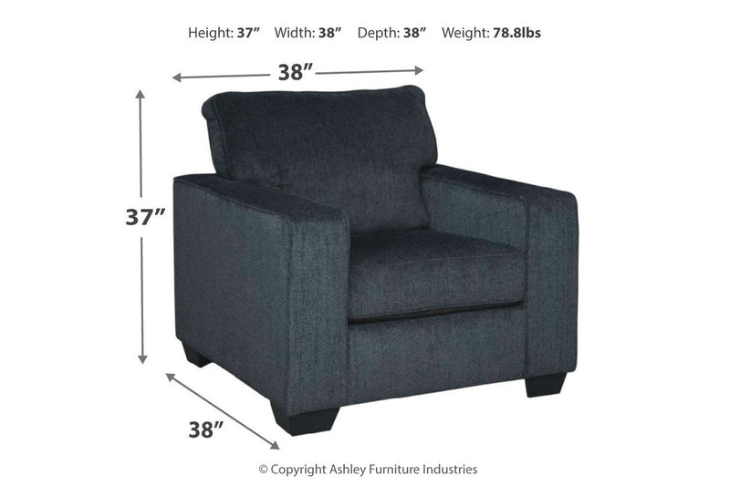 Altari Slate Sofa, Loveseat and Chair from Ashley - Luna Furniture