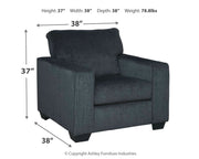 Altari Slate Sofa, Loveseat and Chair from Ashley - Luna Furniture