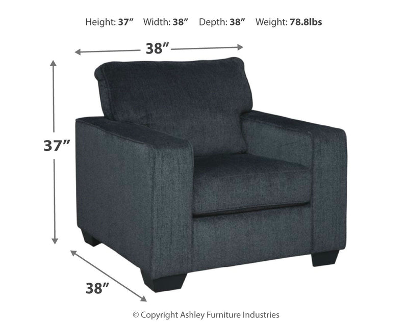 Altari Slate Sofa, Loveseat and Chair from Ashley - Luna Furniture