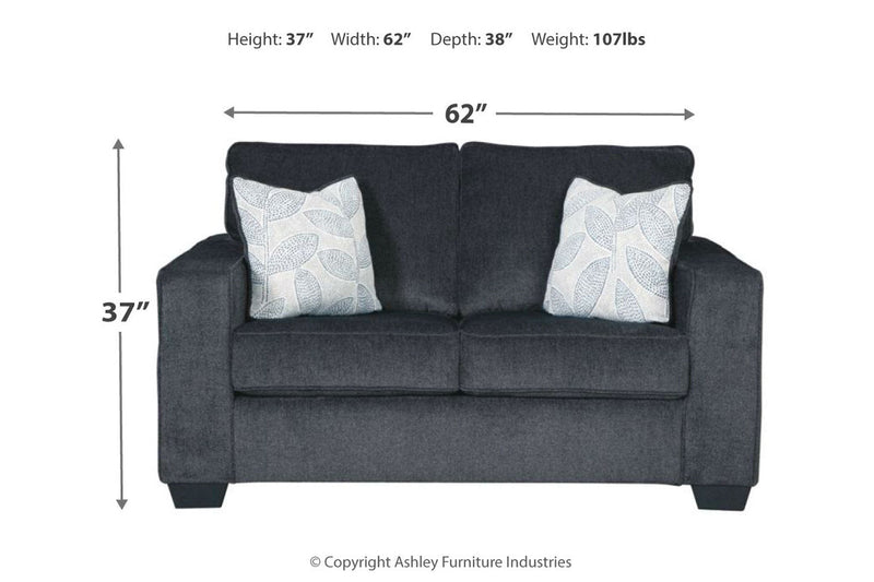 Altari Slate Sofa, Loveseat and Chair from Ashley - Luna Furniture