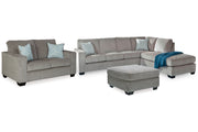 Altari Alloy 2-Piece Sleeper Sectional, Loveseat and Ottoman -  Ashley - Luna Furniture