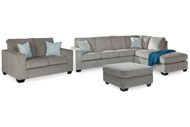 Altari Alloy 2-Piece Sleeper Sectional, Loveseat and Ottoman -  Ashley - Luna Furniture
