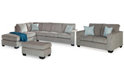 Altari Alloy 2-Piece Sectional with Chaise, Loveseat and Ottoman -  Ashley - Luna Furniture