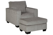 Altari Alloy Chair and Ottoman -  Ashley - Luna Furniture