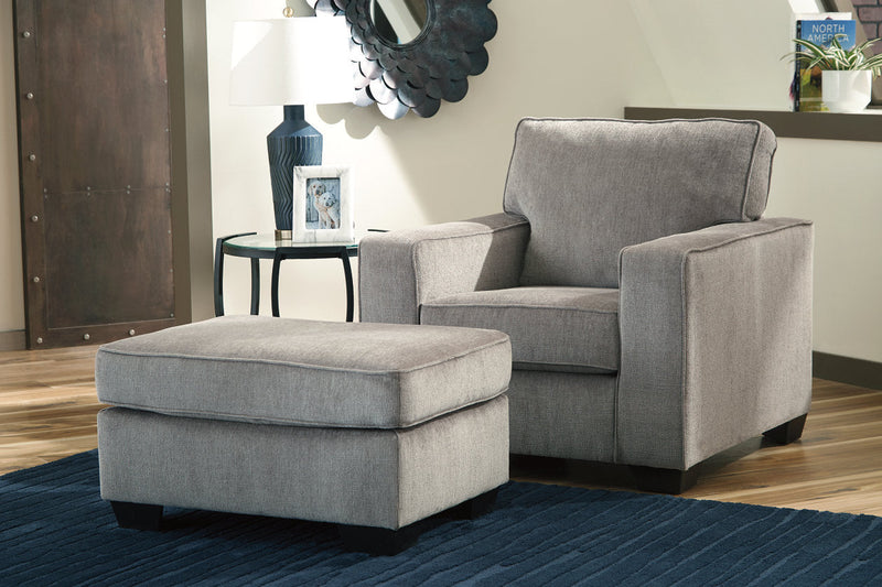 Altari Alloy Chair and Ottoman -  Ashley - Luna Furniture