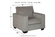 Altari Alloy Chair and Ottoman -  Ashley - Luna Furniture